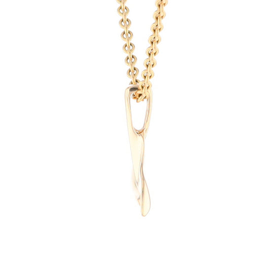 Whale Tail Pendant 14kt Gold High Polish Realistically Designed