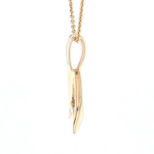 Whale Tail Necklaces Natural Gold Quartz and Nuggets Inlaid Pendant (G1)