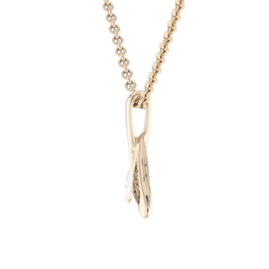 Whale Tail Necklaces Natural Gold Quartz and Nuggets Inlaid Pendant