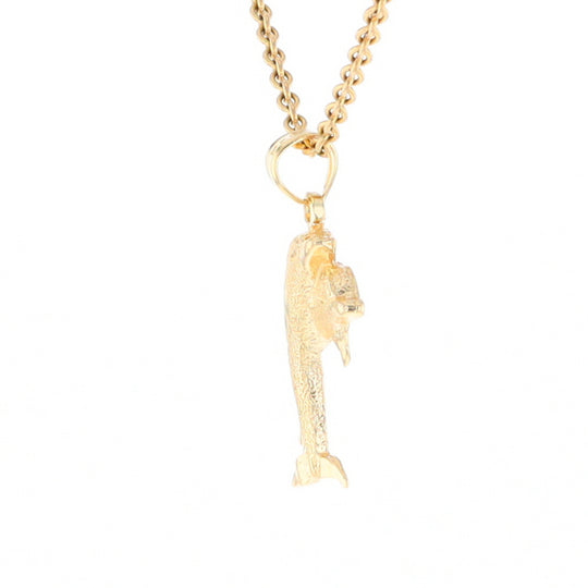 Textured Double Dolphin Pendant