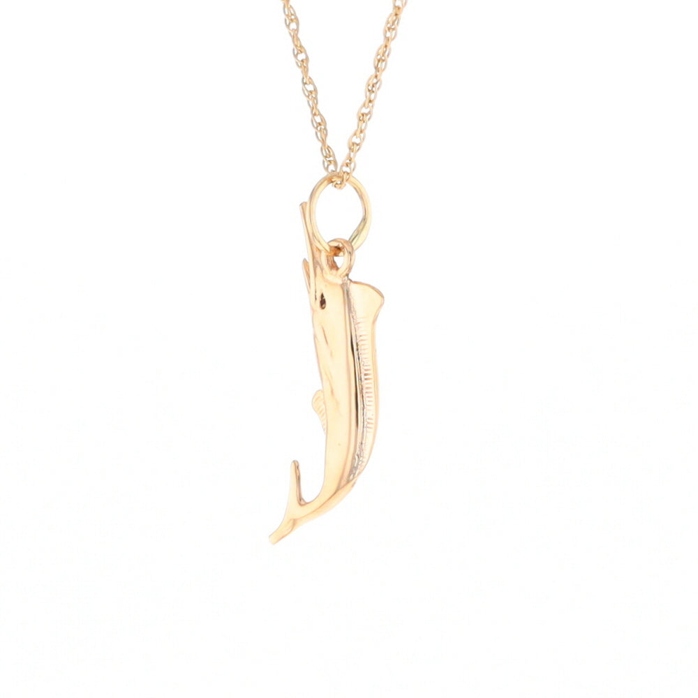 Yellow Gold Sailfish Pendant