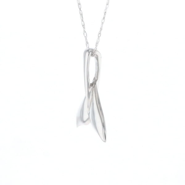 Whale Tail Pendant 14Kt Gold High Polish Realistically Designed
