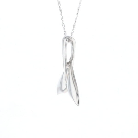 Whale Tail Pendant 14Kt Gold High Polish Realistically Designed