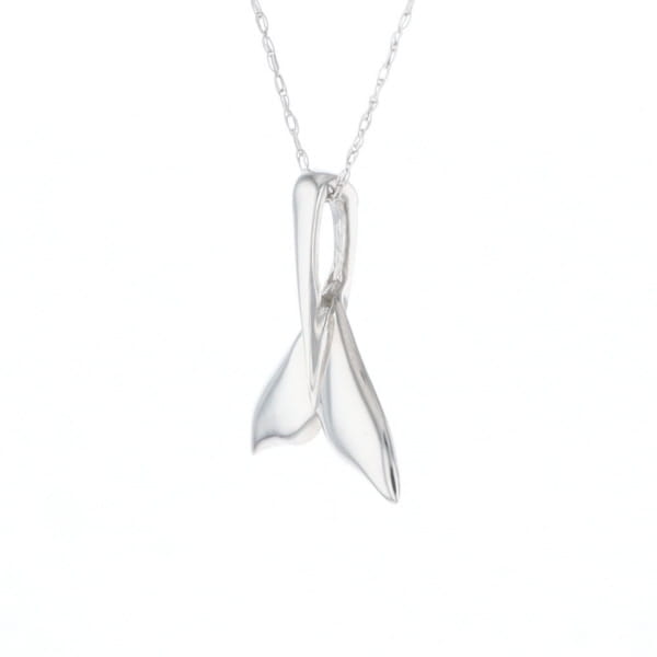 Whale Tail Pendant 14Kt Gold High Polish Realistically Designed