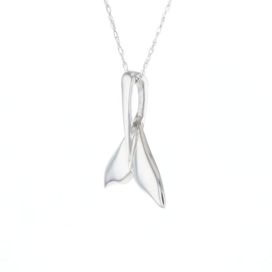 Whale Tail Pendant 14Kt Gold High Polish Realistically Designed