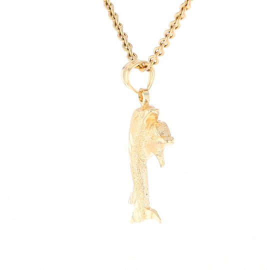 Textured Double Dolphin Pendant