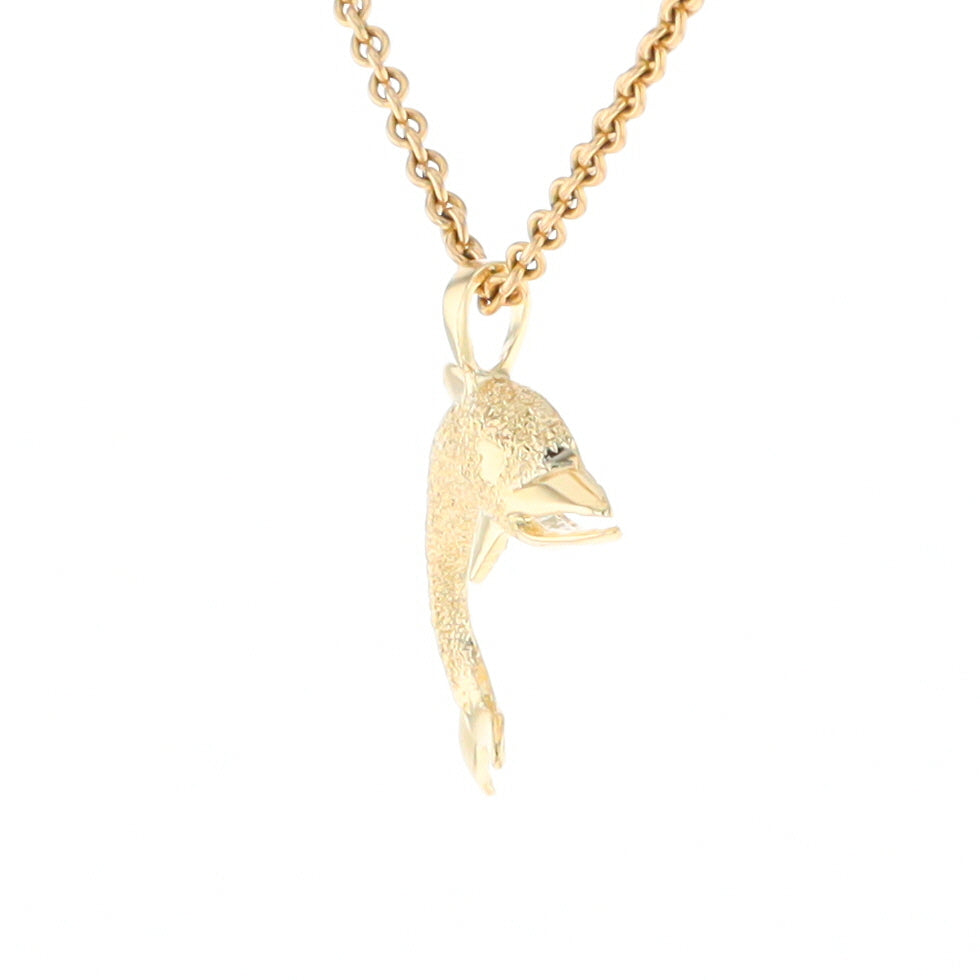 Textured Dolphin Pendant