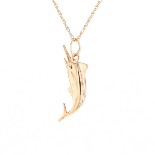 Yellow Gold Sailfish Pendant