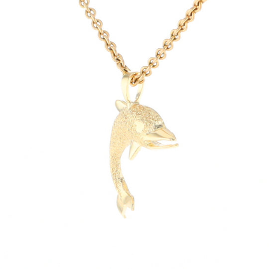 Textured Dolphin Pendant