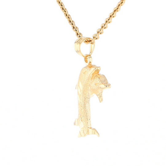 Textured Double Dolphin Pendant