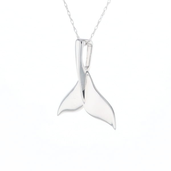 Whale Tail Pendant 14Kt Gold High Polish Realistically Designed