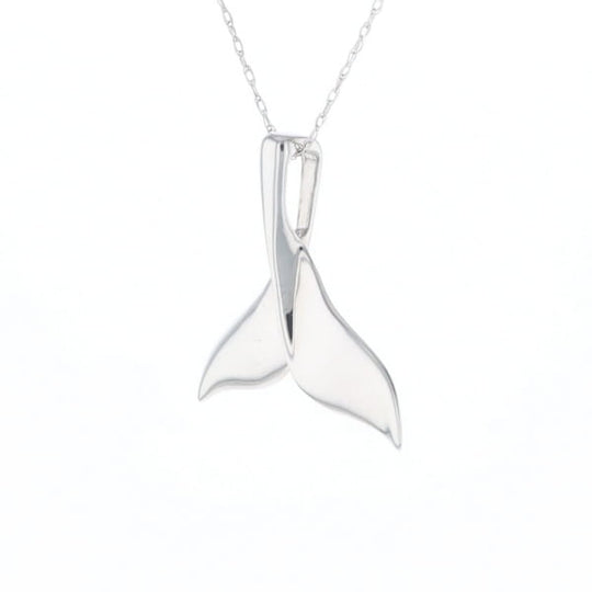 Whale Tail Pendant 14Kt Gold High Polish Realistically Designed