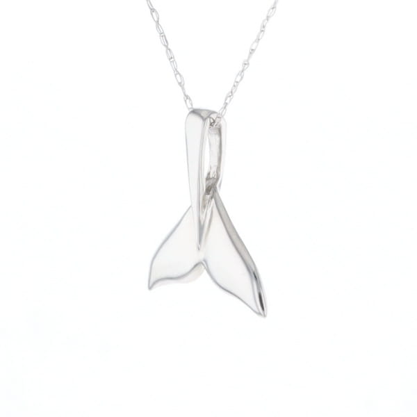 Whale Tail Pendant 14Kt Gold High Polish Realistically Designed