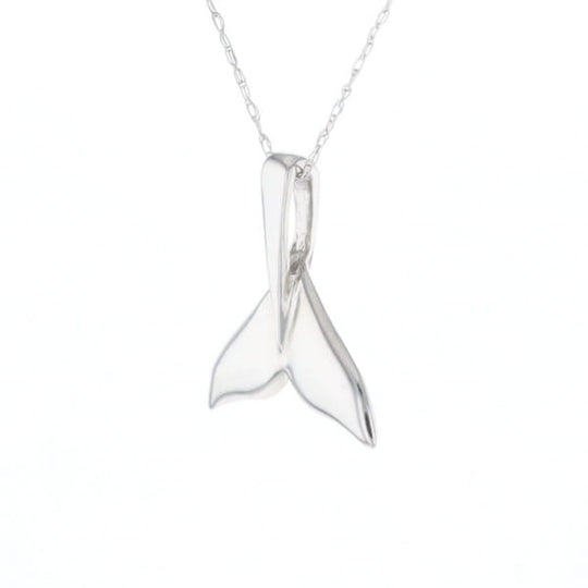 Whale Tail Pendant 14Kt Gold High Polish Realistically Designed