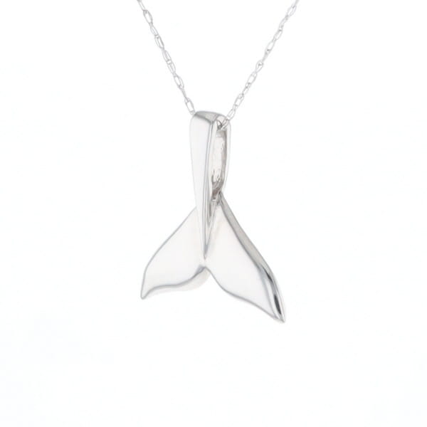 Whale Tail Pendant 14Kt Gold High Polish Realistically Designed