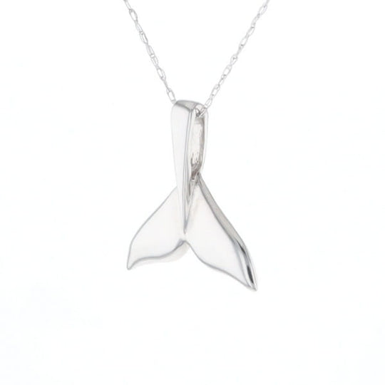 Whale Tail Pendant 14Kt Gold High Polish Realistically Designed