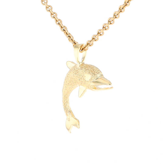 Textured Dolphin Pendant