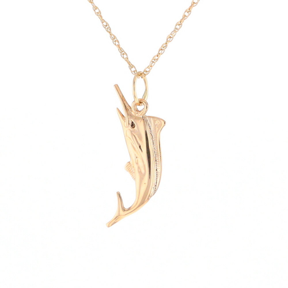 Yellow Gold Sailfish Pendant