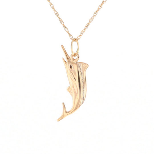 Yellow Gold Sailfish Pendant