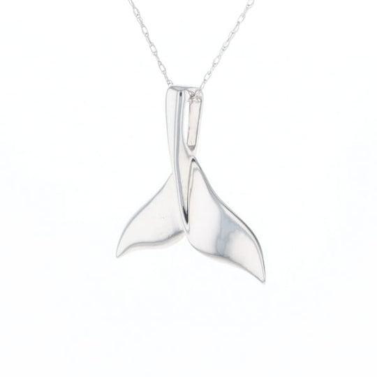 Whale Tail Pendant 14Kt Gold High Polish Realistically Designed