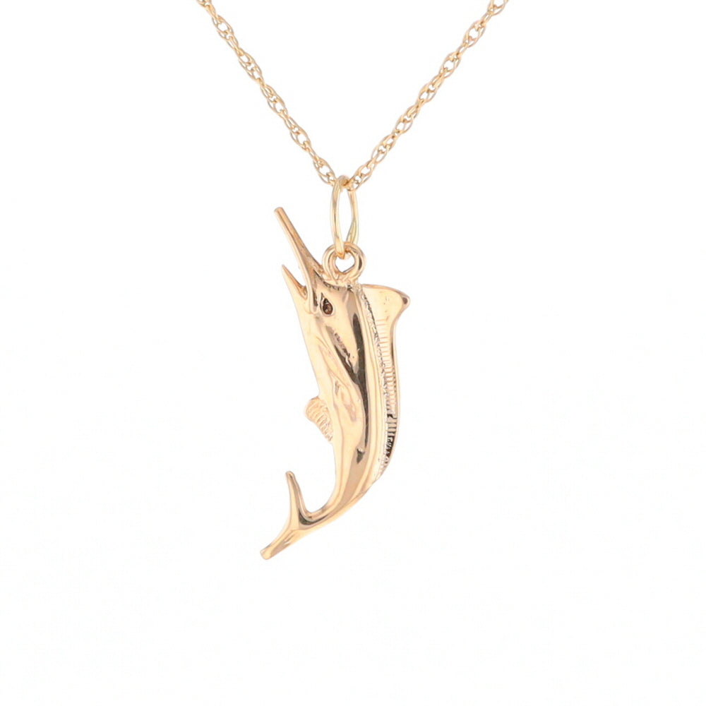 Yellow Gold Sailfish Pendant