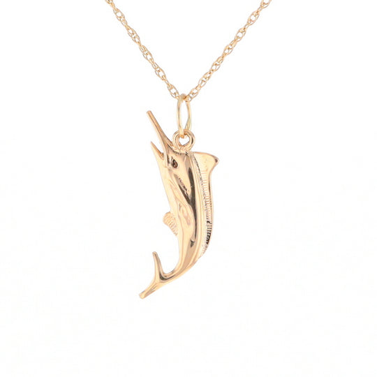 Yellow Gold Sailfish Pendant