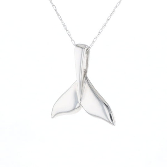 Whale Tail Pendant 14Kt Gold High Polish Realistically Designed