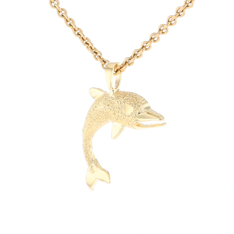 Textured Dolphin Pendant