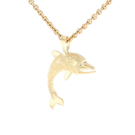 Textured Dolphin Pendant
