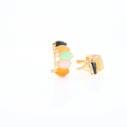 Multi-Color 5-Stone Earrings