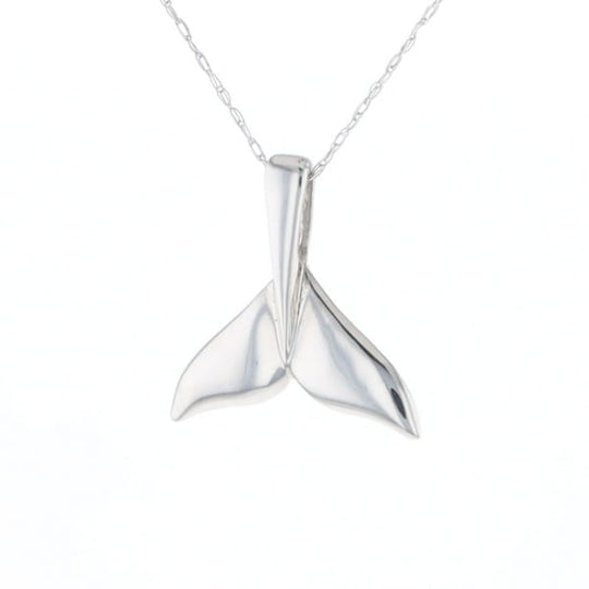 Whale Tail Pendant 14Kt Gold High Polish Realistically Designed