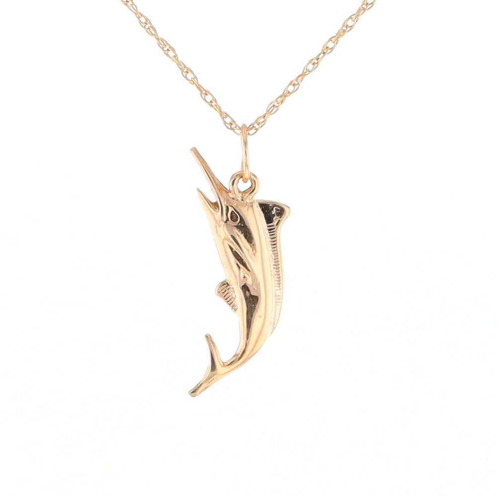 Yellow Gold Sailfish Pendant