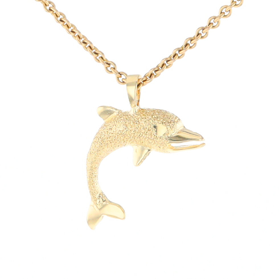 Textured Dolphin Pendant