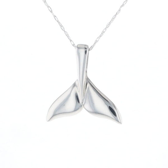 Whale Tail Pendant 14Kt Gold High Polish Realistically Designed