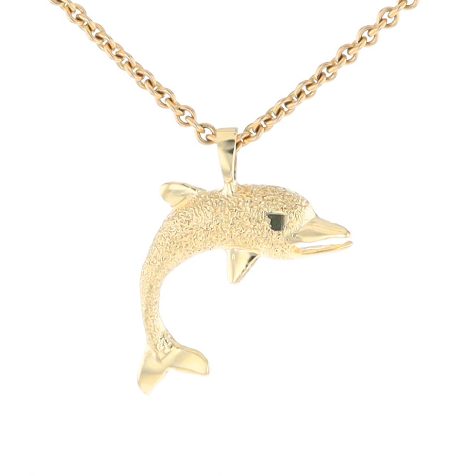 Textured Dolphin Pendant