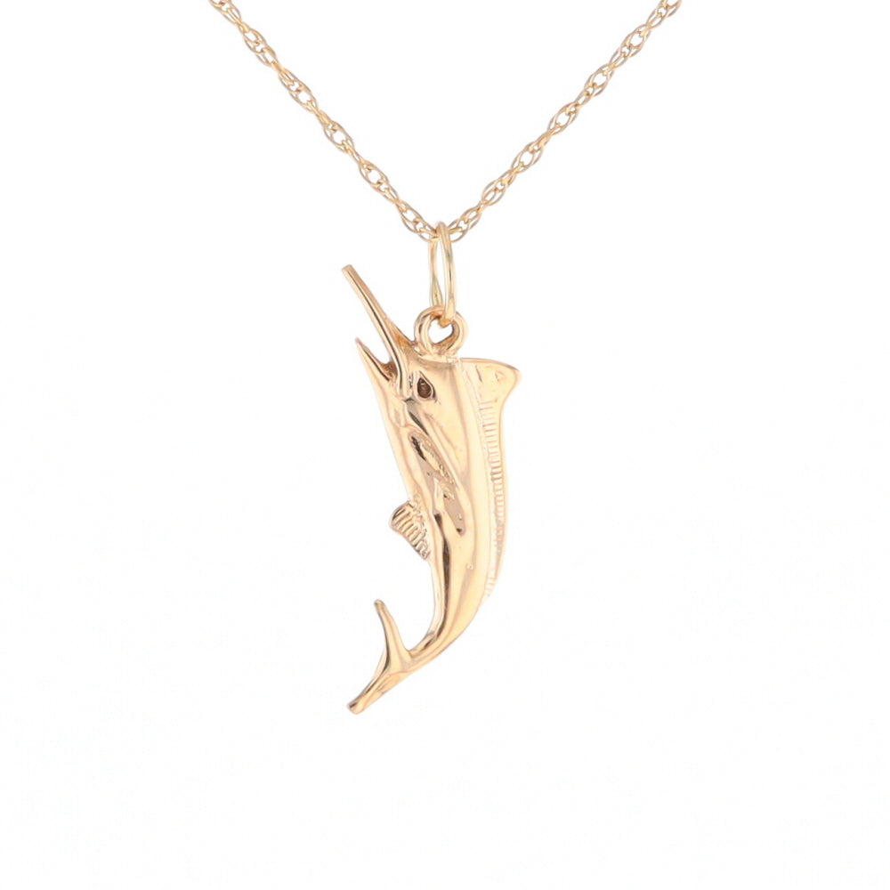 Yellow Gold Sailfish Pendant