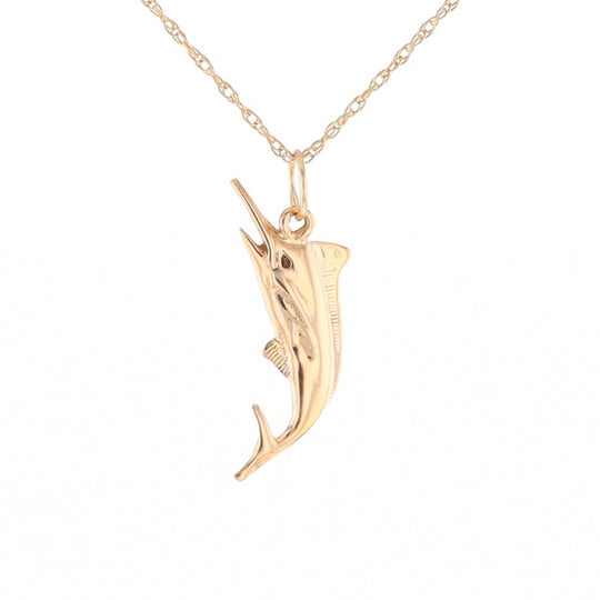 Yellow Gold Sailfish Pendant