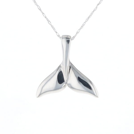Whale Tail Pendant 14Kt Gold High Polish Realistically Designed