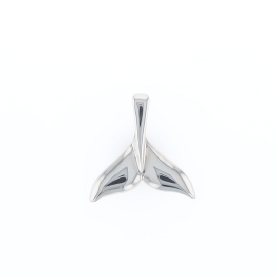 Whale Tail Pendant 14Kt Gold High Polish Realistically Designed