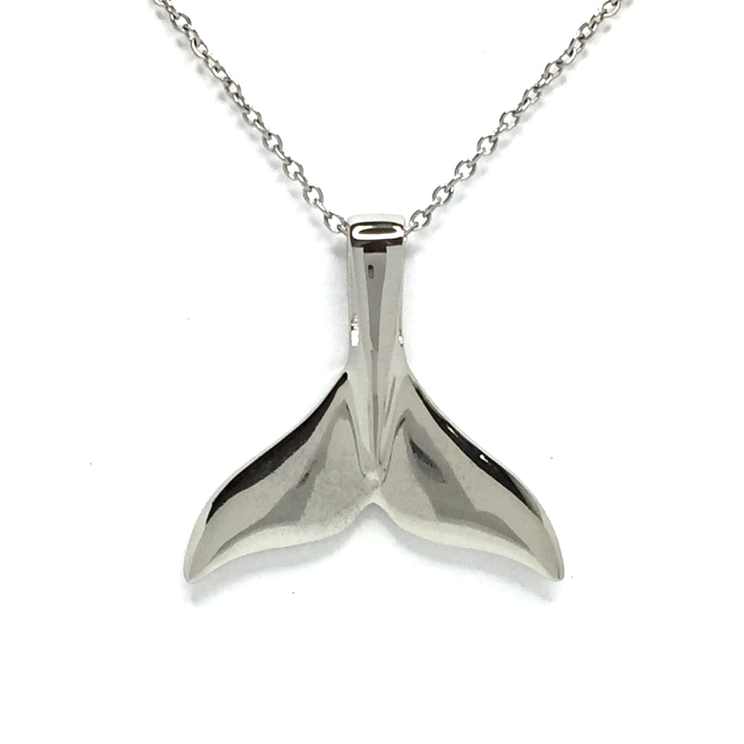 Whale Tail Pendant 14kt Gold High Polish Realistically Designed