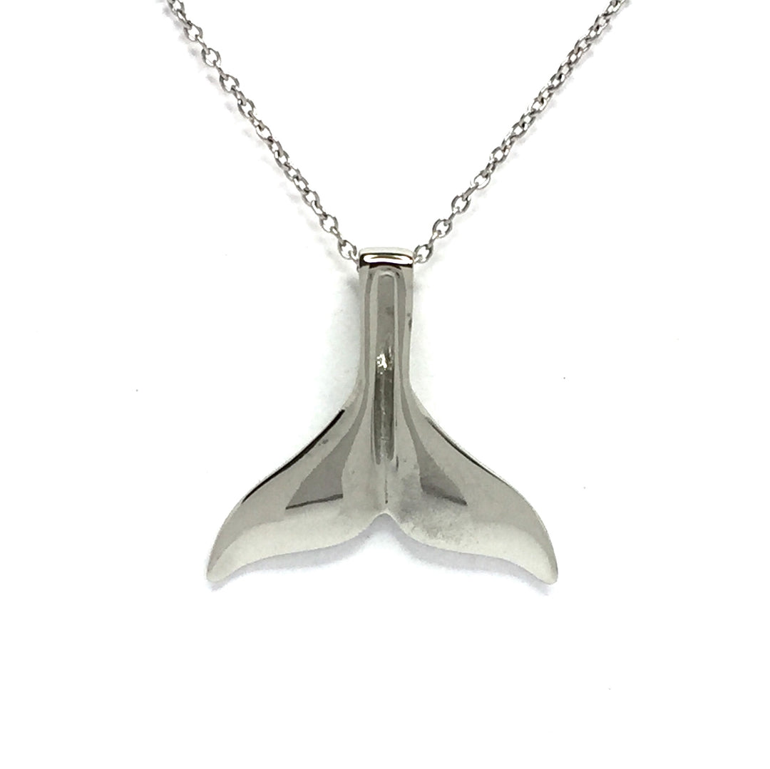 Whale Tail Pendant 14kt Gold High Polish Realistically Designed