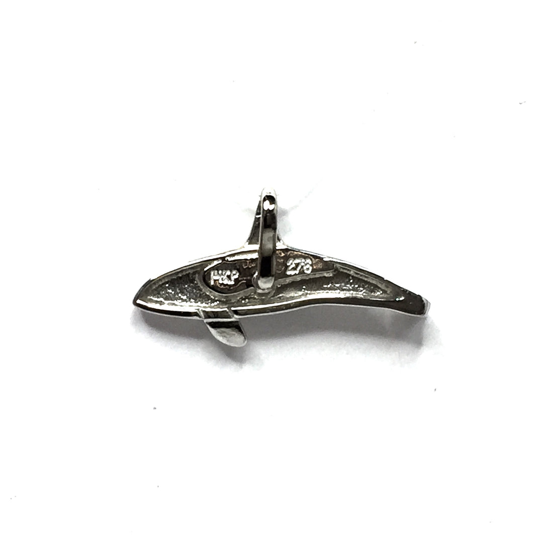 Mother Of Pearl Inlaid Orca Killer Whale Pendant