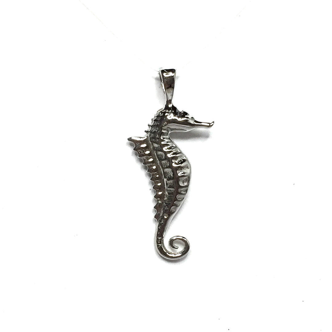 Onyx Inlaid Seahorse Pendant