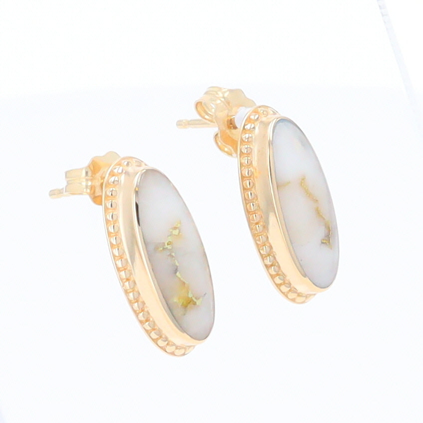 Gold Quartz Earrings