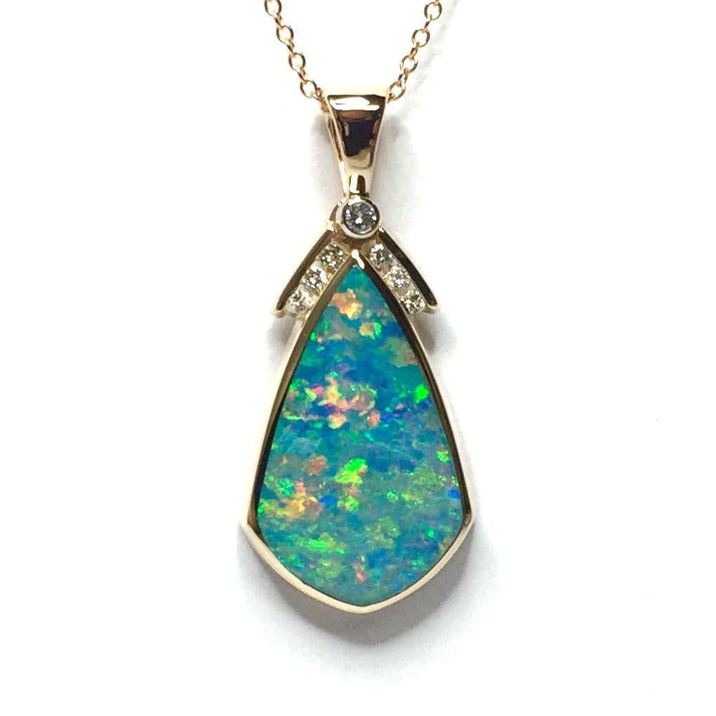 OPAL INLAID PENDANTS-Hawkes and Co