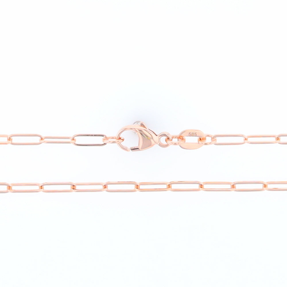 18" Rose Gold Paperclip Link Chain