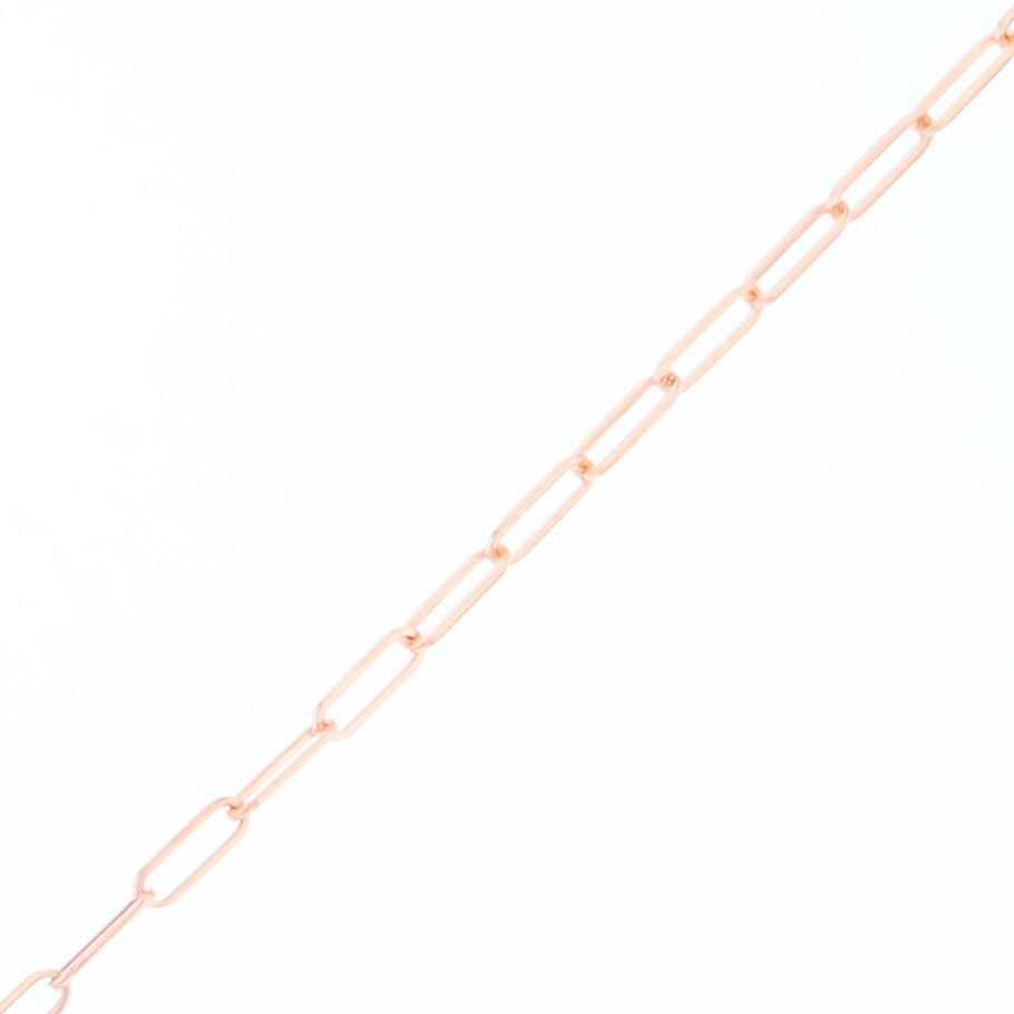 18" Rose Gold Paperclip Link Chain