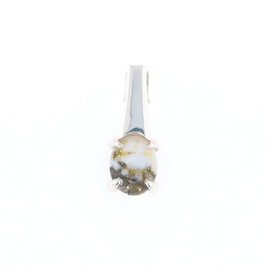 Gold Quartz Cabochon Pendant