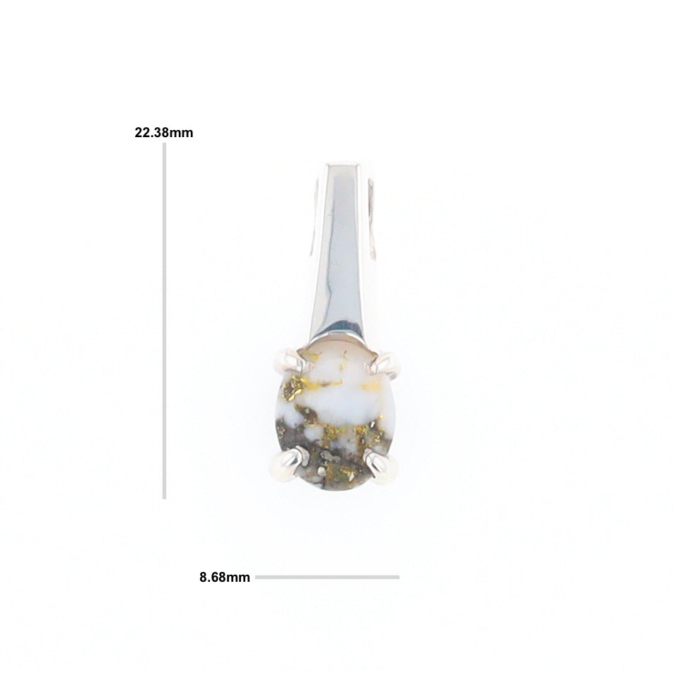 Gold Quartz Cabochon Pendant