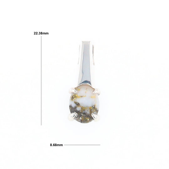Gold Quartz Cabochon Pendant